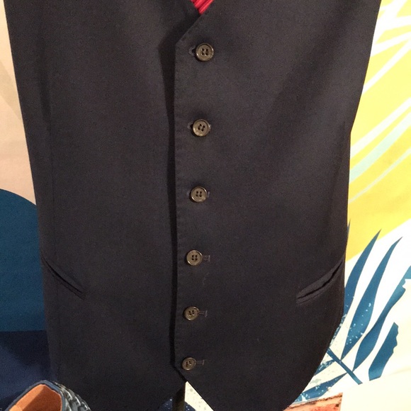 Navy blue Dress Vest - Picture 5 of 17